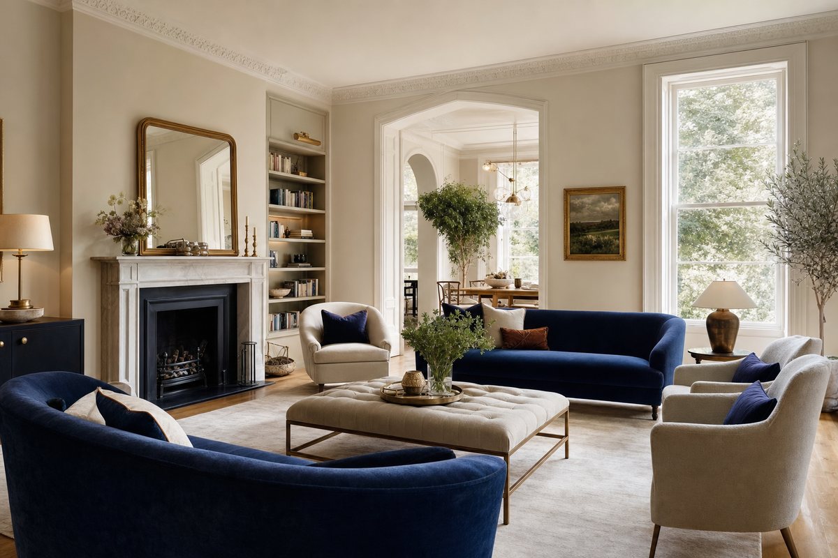 An elegant, light-filled Irish home interior